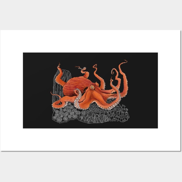 Giant Octopus for dark backgrounds Wall Art by mernstw